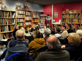 Op 3 maart kwamen rond 50 boekliefhebbers uit de hele Euregio samen voor de lezing met Connie Palmen in de boekwinkel L’Oiseau Lire in Visé.
