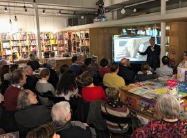 Rencontre littéraire avec l'écrivain Stefan Hertmans le 20 février dans la librairie Livre aux Trésors à Liège. Modération : Olivier Verschueren.