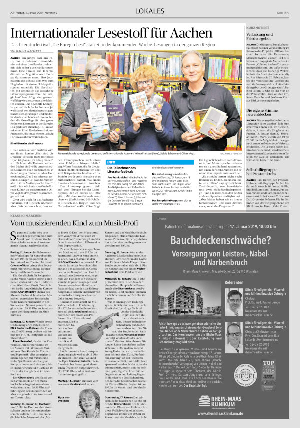 Aachener Zeitung / Aachener Nachrichten, 11.01., Seite 17