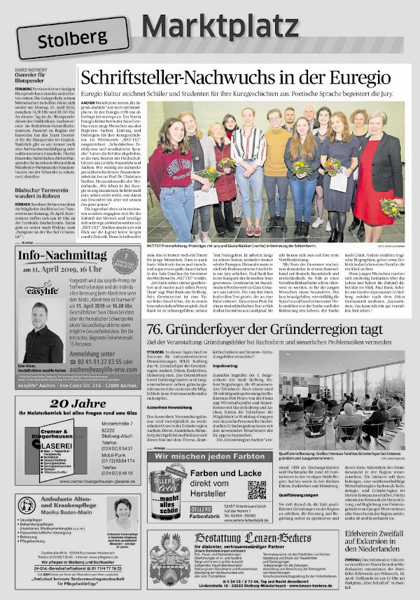 Stolberger Zeitung, 09.04., pagina 16