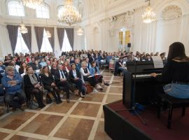 Uitreiking van de Euregio literatuurprijs voor scholieren aan Hugo Horiot (16 mei 2019,  Ballsaal im Alten Kurhaus, Aken). Foto: © Heike Lachmann.