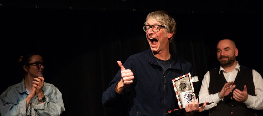 Borderlines – Euregion Poetry Slam: De grote finale op 22 november 2019 in het Ludwig Forum Aken. Markim Pause (1e plaats). Foto: © Pascal Moors.