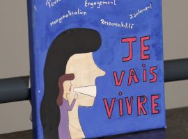 Prijsuitreiking 2023 - Kunstwerk van een project van studenten van het Collège Saint-Louis in Luik.